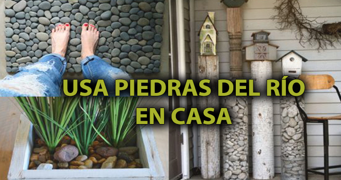 10 Maravillosas formas de usar las piedras de río en la decoración de