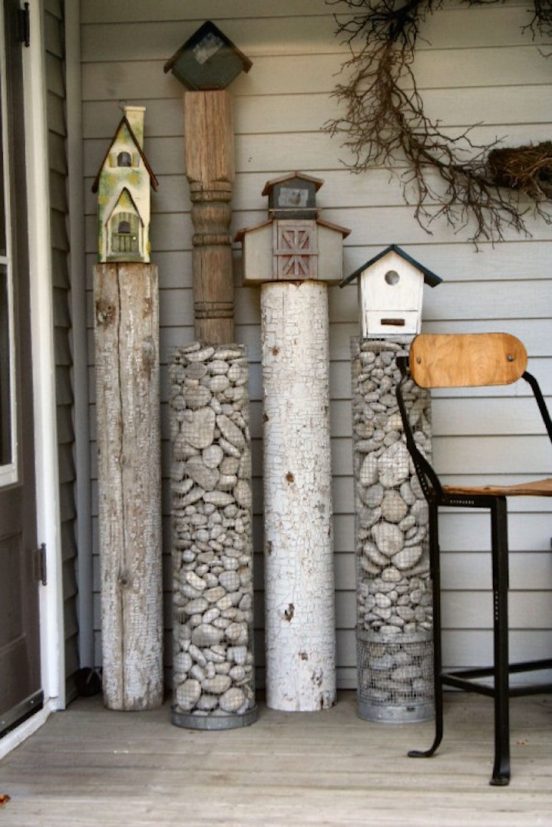 10 Maravillosas formas de usar las piedras de río en la decoración de